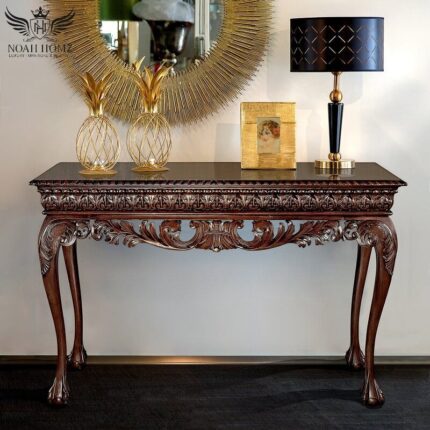 Sophisticated Simplicity: Teak Console Table
