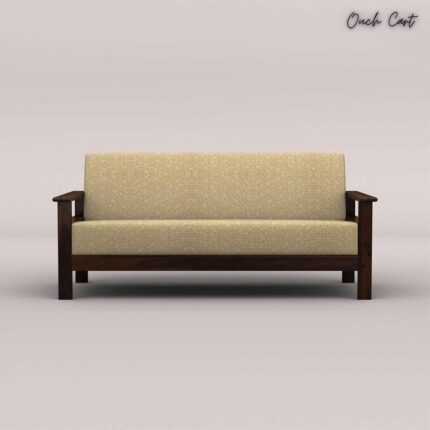 Sleek Scandinavian Wooden Sofa