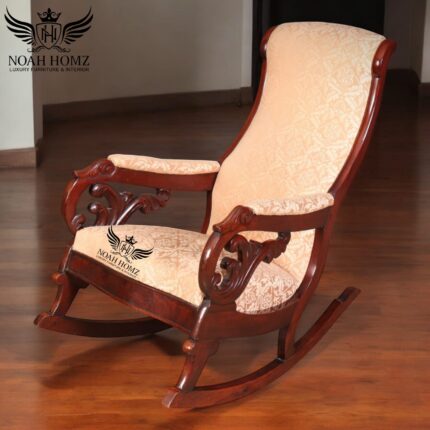 Rustic Serenity Wooden Rocking Chair