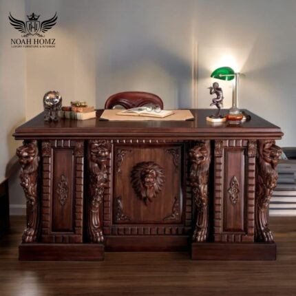 Handcrafted Wooden Desk – Sleek and Functional